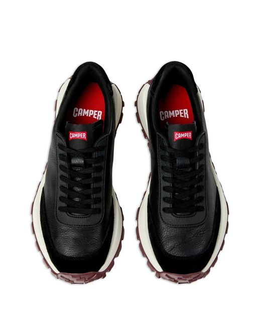 Camper Black Drift Trail Leather Sneakers for men