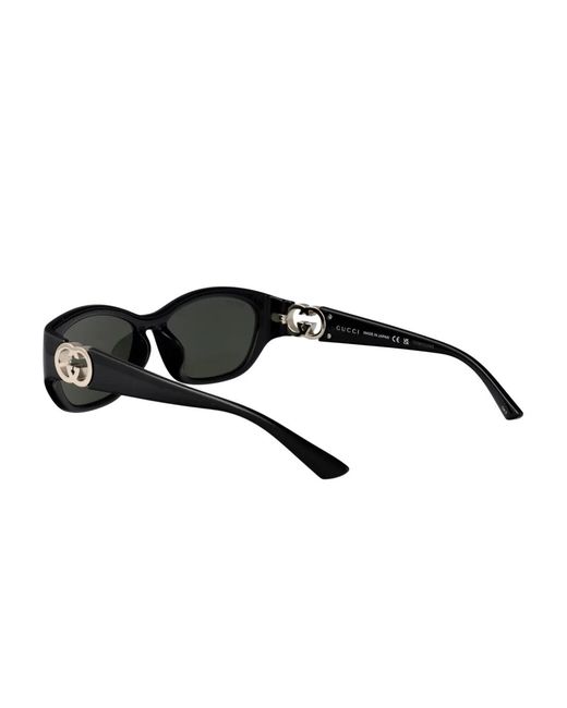 Gucci Black Rectangle-Frame Sunglasses
