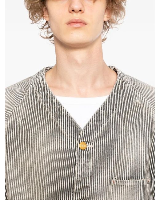 Chaqueta Vaquera A Rayas KAMIYA de hombre de color Gray