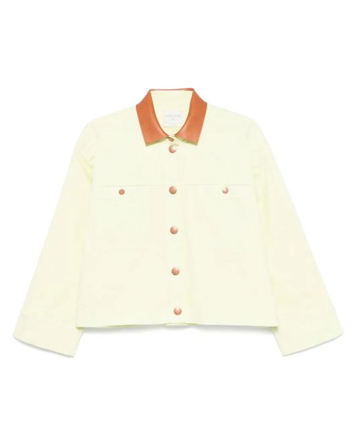 Forte_forte Natural Contrasting-Colour Jacket