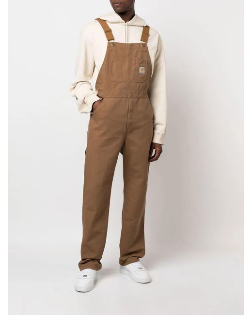 Carhartt Natural Logo-Patch Straight-Leg Dungarees for men