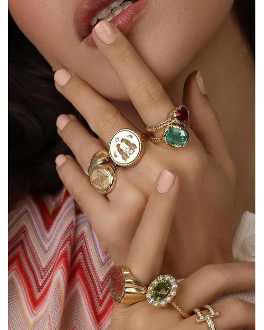 Retrouvai Metallic 14K Alchemy Love Signet Ring