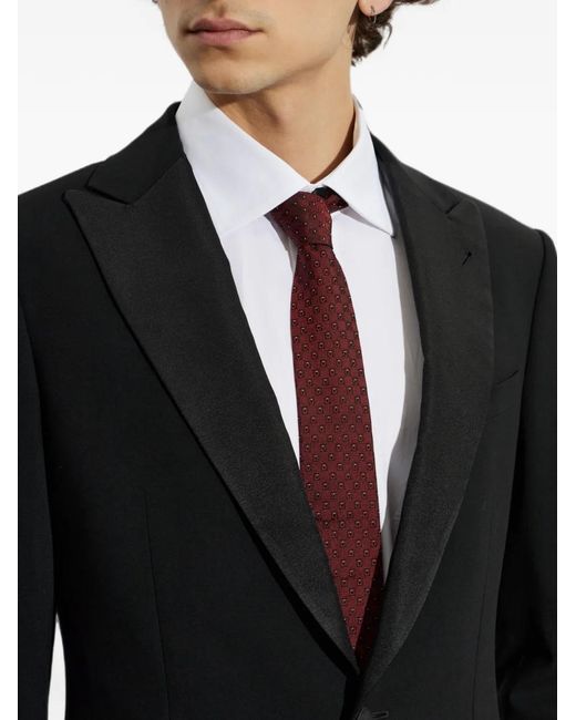 Ferragamo Purple Gancini Jacquard Silk Tie for men
