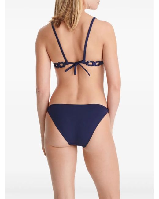Eres Blue Tourbillon Triangle Bikini Top