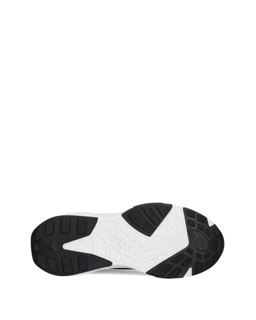 Guess Black Lace-Up Panelled Sneakers for men
