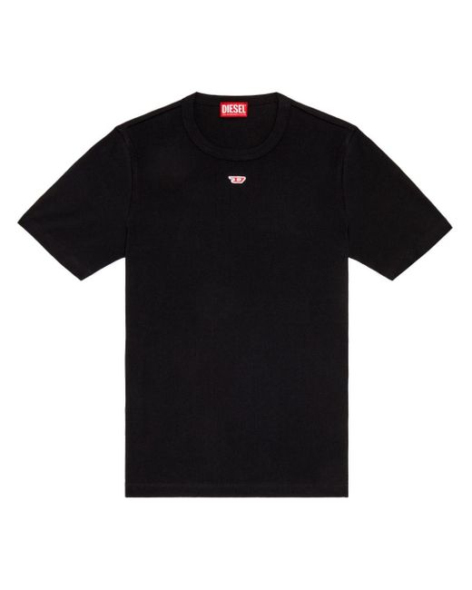 Camiseta D-Ribber-N con cuello redondo DIESEL de hombre de color Black