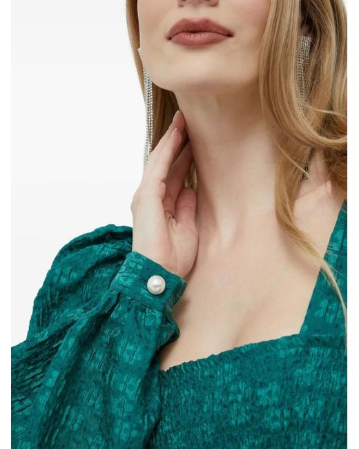 Robe Courte À Manches Bouffantes Custommade• en coloris Green