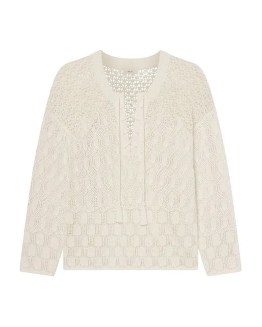 A.L.C. Keri レースアップ クロシェトップ White