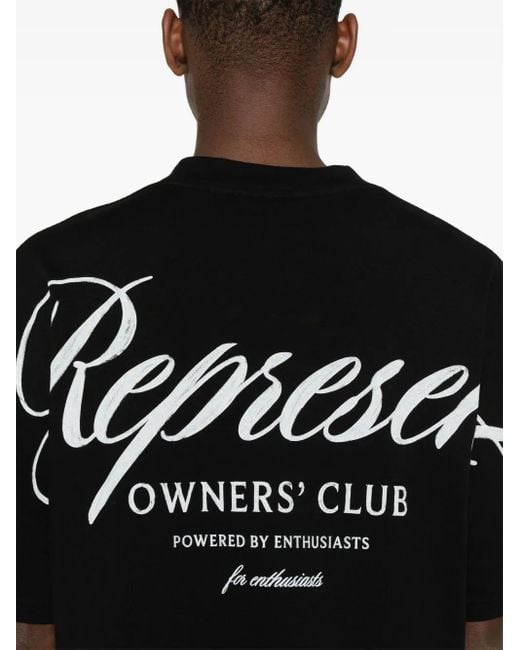 Represent Black Owners Club Script T-Shirt for men