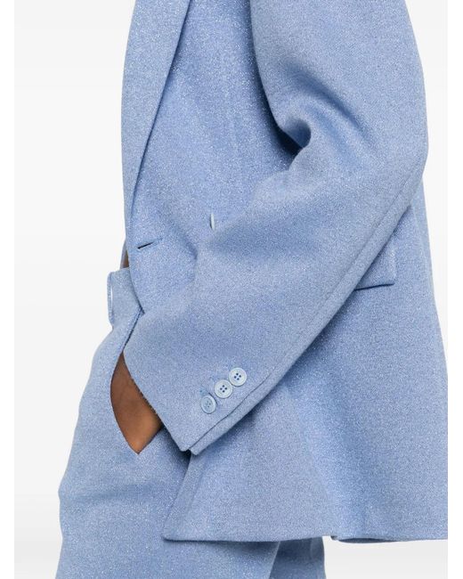 Circus Hotel Blue Double-Breasted Blazer