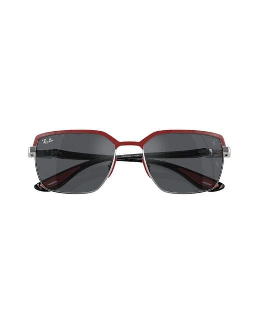 Ray-Ban Gray Square-Frame Sunglasses