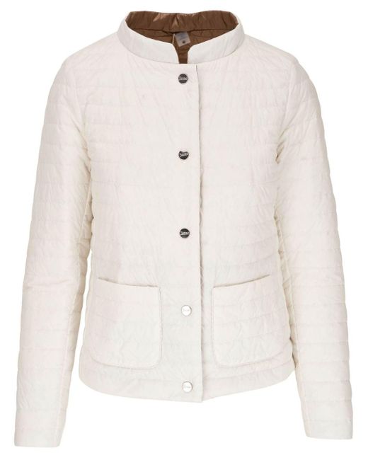 Herno White Quilted Puffer Jacket