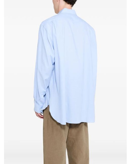Ssstein Blue Oversized Placket Shirt for men
