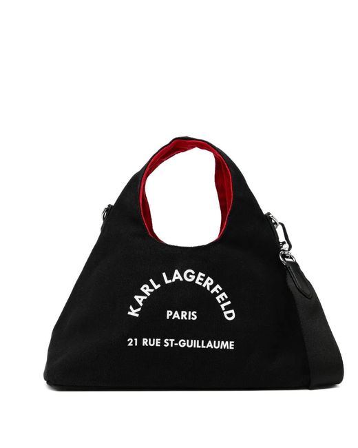 Karl Lagerfeld Black Mini Rue St-Guillaume Tote Bag