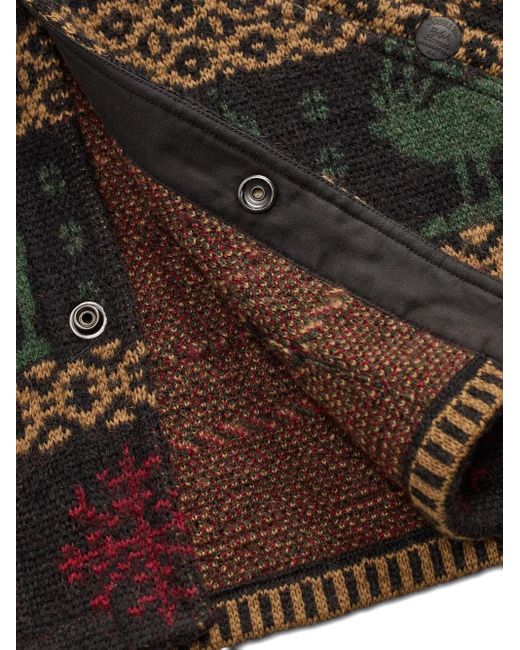 メンズ RRL フェアアイル シャツジャケット Black