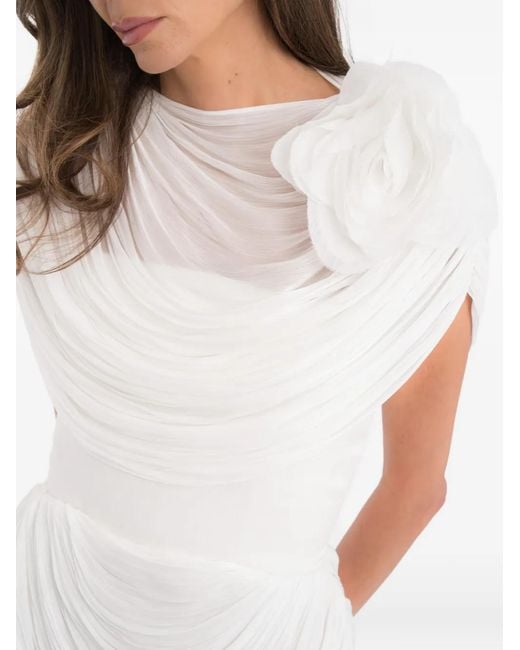 Ana Radu White Fleur Dress