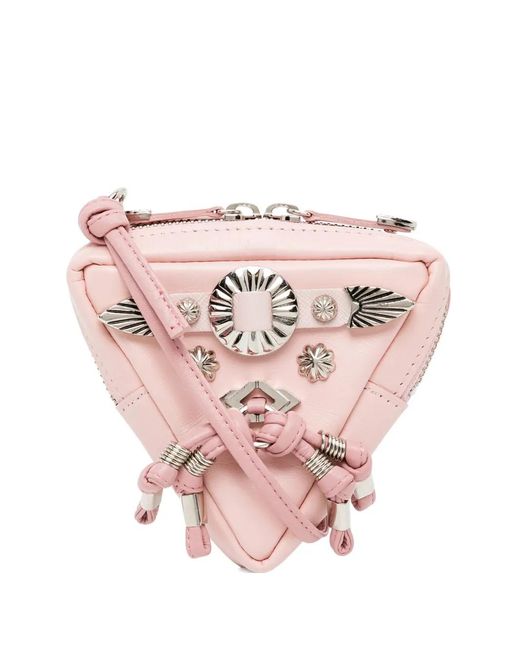 Borsa A Tracolla Con Borchie di Toga in Pink da Uomo