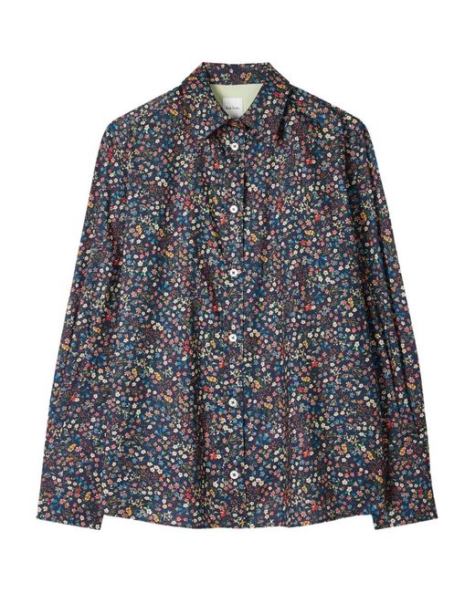 Paul Smith Gray Floral Buttoned Shirt