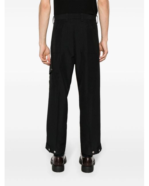 OAMC Black Mid-rise Tailored Trousers for men