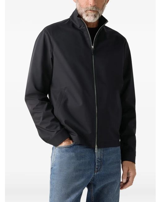 Zegna Blue Zip-Up Jacket for men