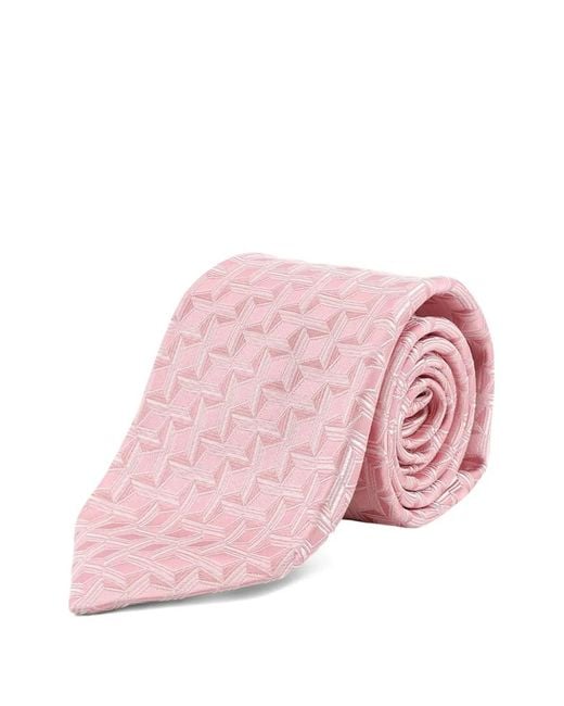 Kiton Geometrisch Gemusterte Krawatte in Pink für Herren