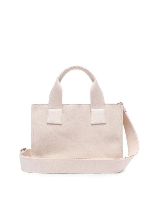 MSGM Natural Cat-Print Tote Bag