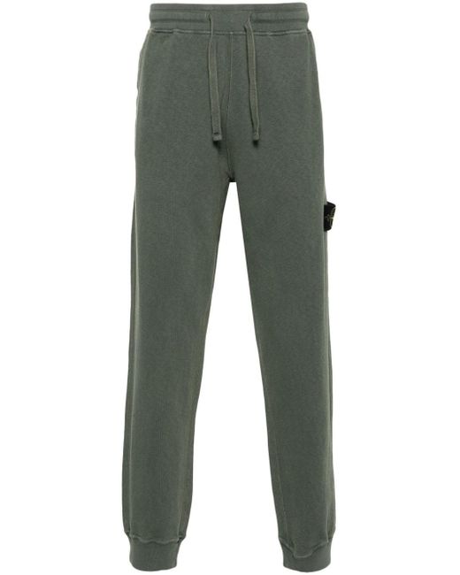 Stone Island Green Compass-badge Cotton Track Pants for men