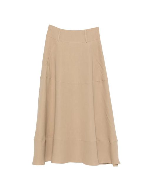 Antonelli Natural Concealed-Fastening Midi Skirt