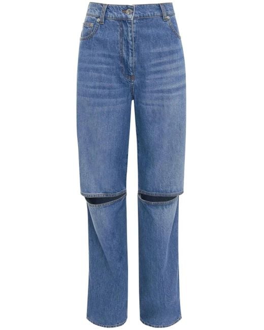 J.W. Anderson Blue Cut-Out Bootcut Jeans