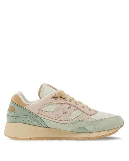 Saucony White Mesh-Panelled Sneakers