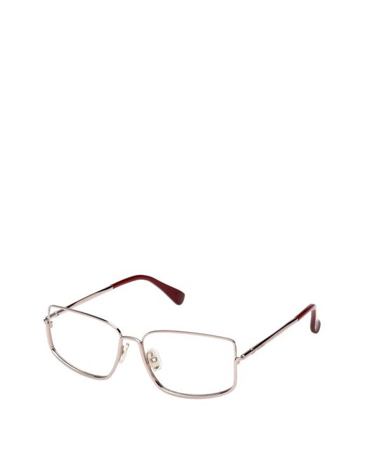 Max Mara Eyewear Natural Rectangle Frame Glasses