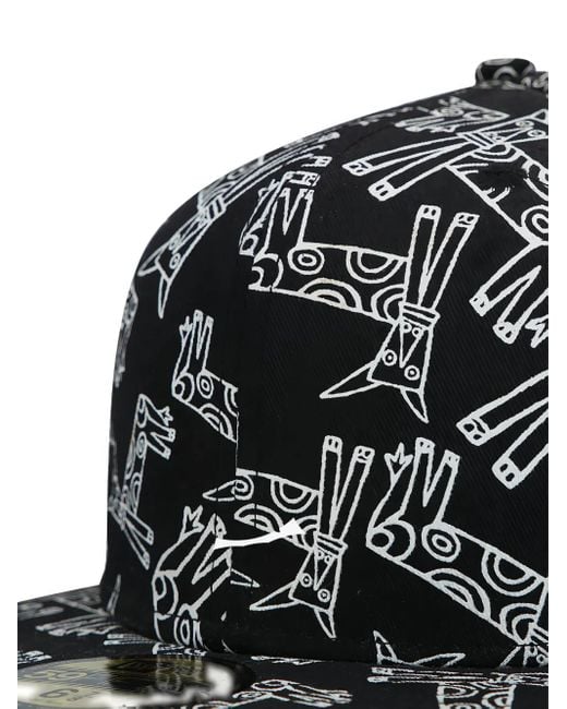 KTZ Black X 10 Corso Como Animal-Print Baseball Cap for men
