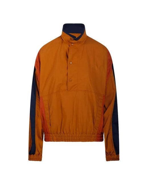 Saint Laurent Orange Cassandre Buttoned Panelled Jacket