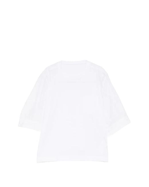 Sacai White Chest-Pocket Short-Sleeve T-Shirt