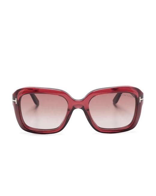 Tom Ford Pink Natalia-02 Square-Frame Sunglasses