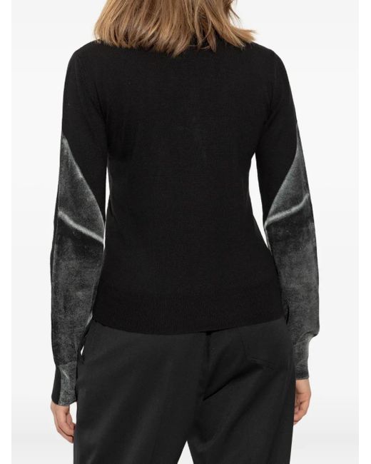 MM6 by Maison Margiela Black Virgin Wool Cardigan