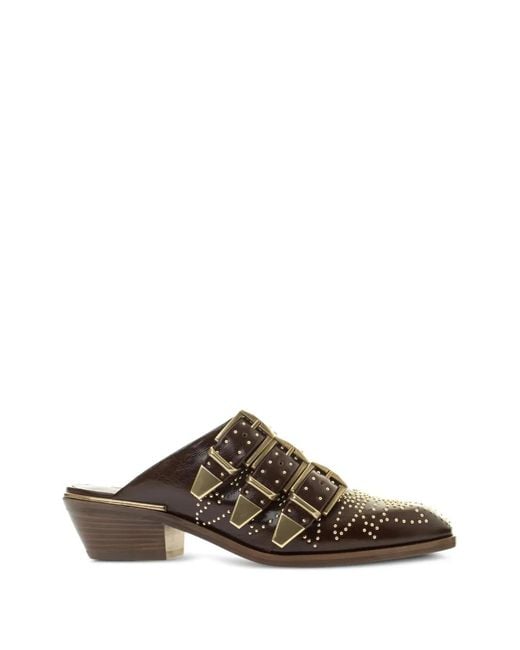 Chloé Brown Susan Studded Sandals