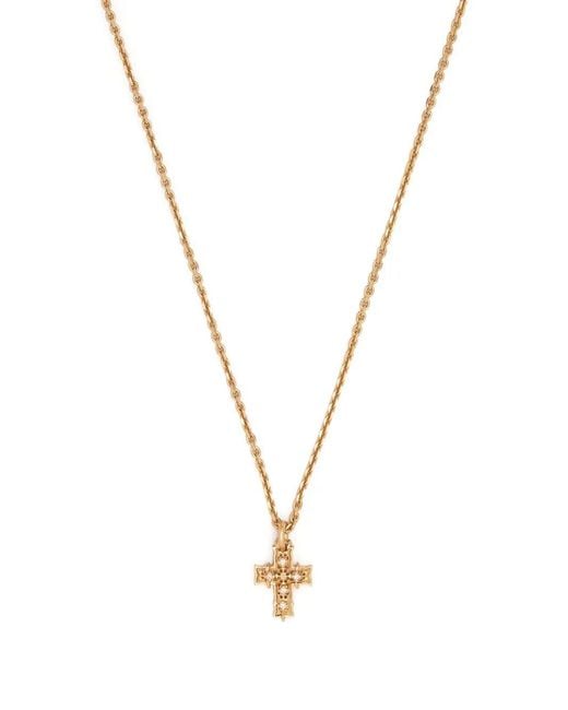 Emanuele Bicocchi Metallic Diamond Cross Pendant Necklace