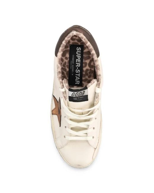 Golden Goose Deluxe Brand Natural Super-Star Distressed Sneakers