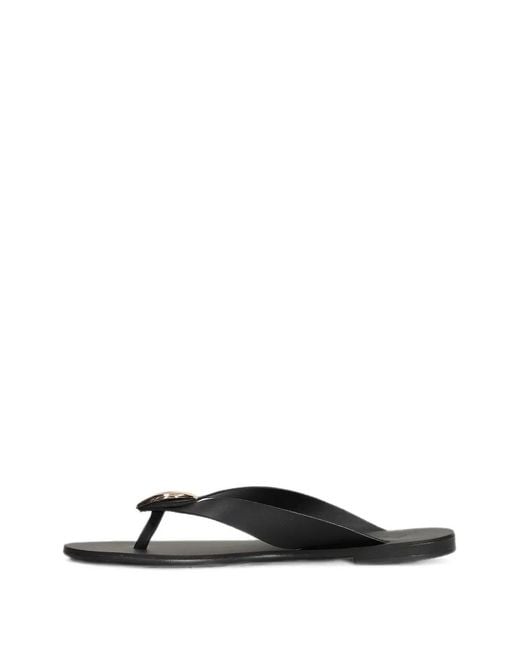 NICOLAS LAINAS Black Embellished Leather Sandals