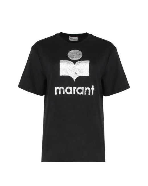 Isabel Marant Black Zewel Logo-Print T-Shirt