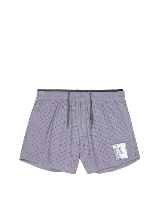 Satisfy Purple Space-O Perforated Shorts for men