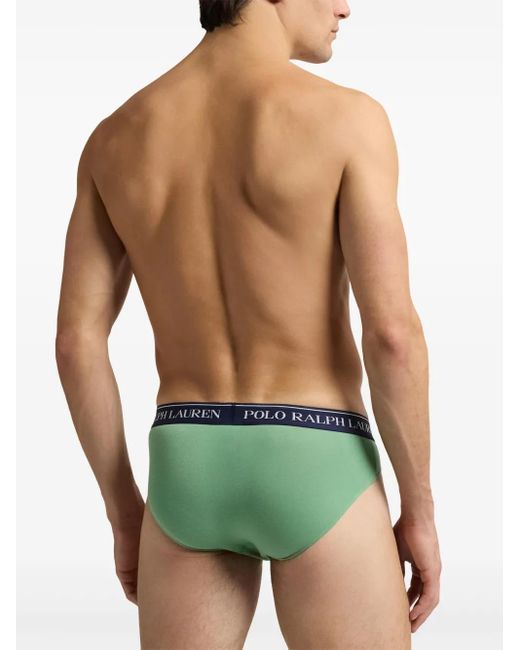 Polo Ralph Lauren Blue Logo-Waistband Briefs for men