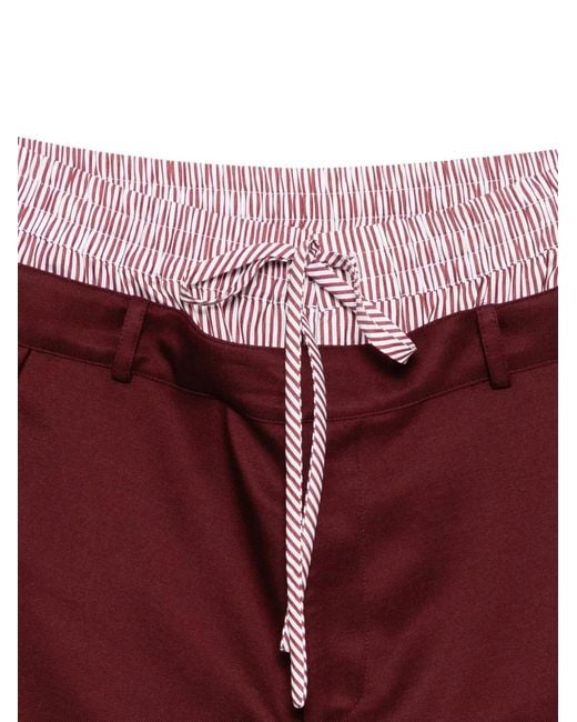 Monse Red Deconstructed Shorts