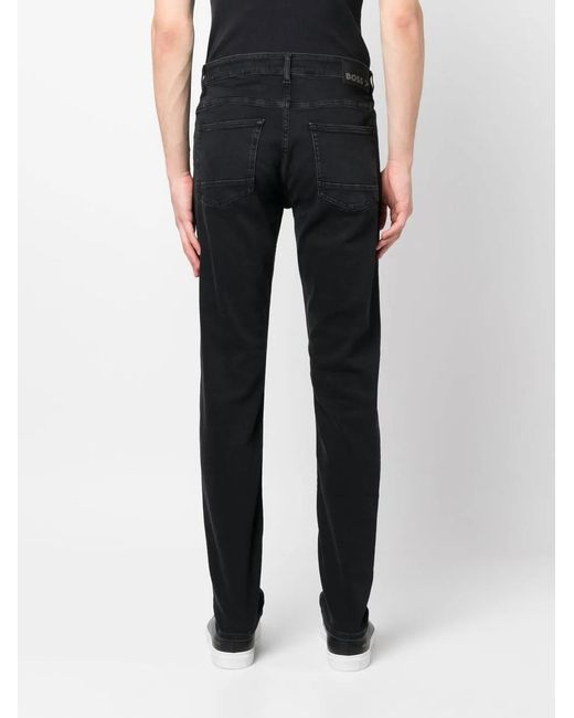 Boss Black Mid-Rise Slim-Fit Jeans for men