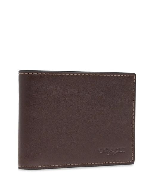 COACH Brown Leather Wallet for men