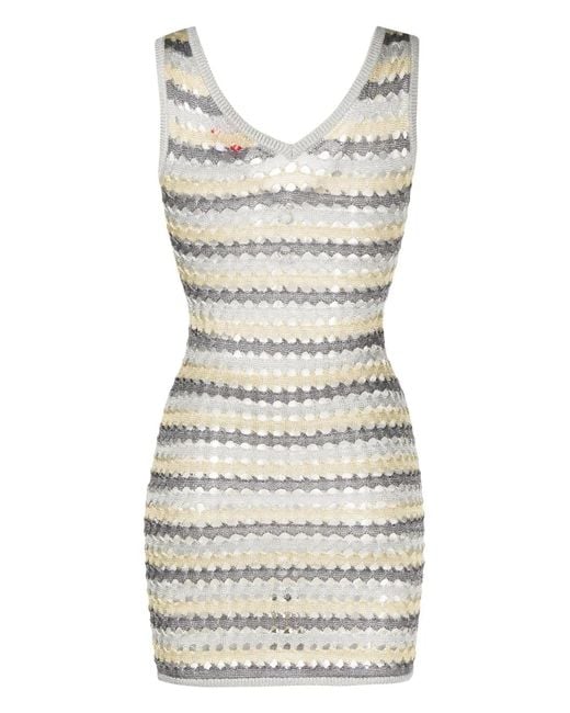 Solid & Striped Gray Tricot-Knit Mini Dress