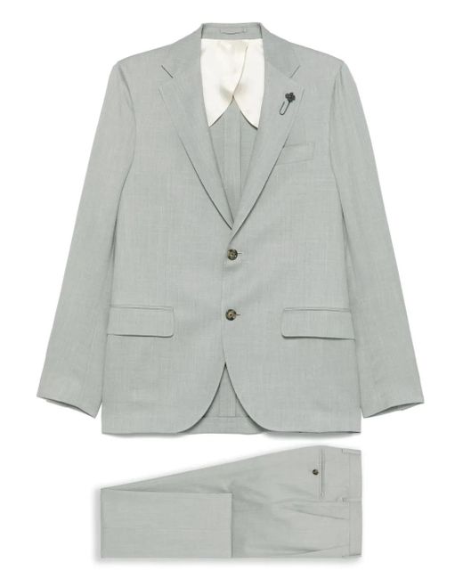 Lardini Gray Single-Breasted Suit for men