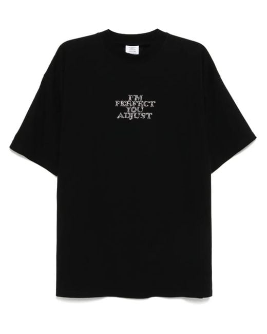 Vetements Black Cotton T-Shirt