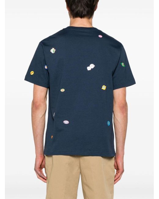 KENZO Fruit Stickers T-Shirt aus Baumwolle in Blue für Herren